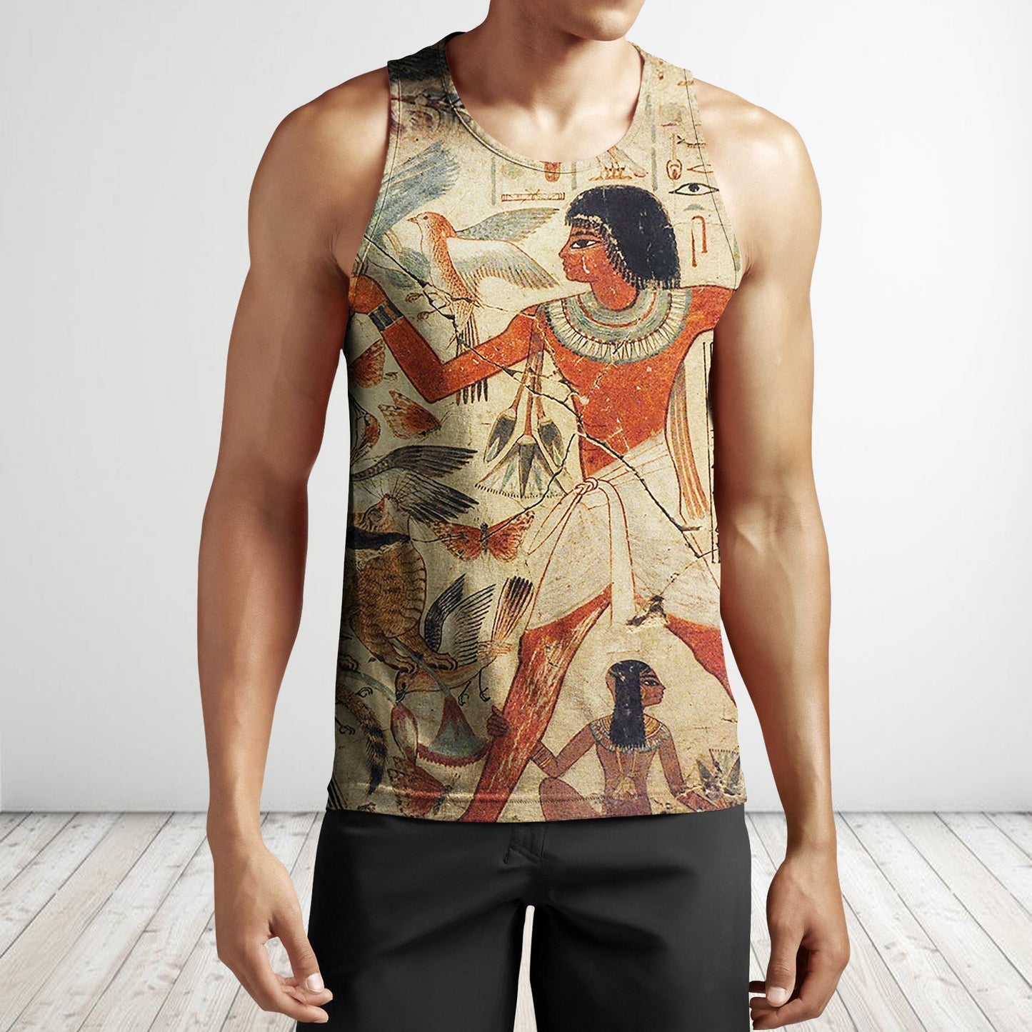 All Over Printed Ancient Egyptian Words-Apparel-HbArts-Tank top-L-Vibe Cosy™