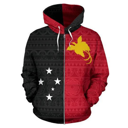 Papua New Guinea Tattoo Zip Up Hoodie ZIP-NVD1113-Apparel-Amazing Hoodie-Zipped Hoodie-S-Vibe Cosy™