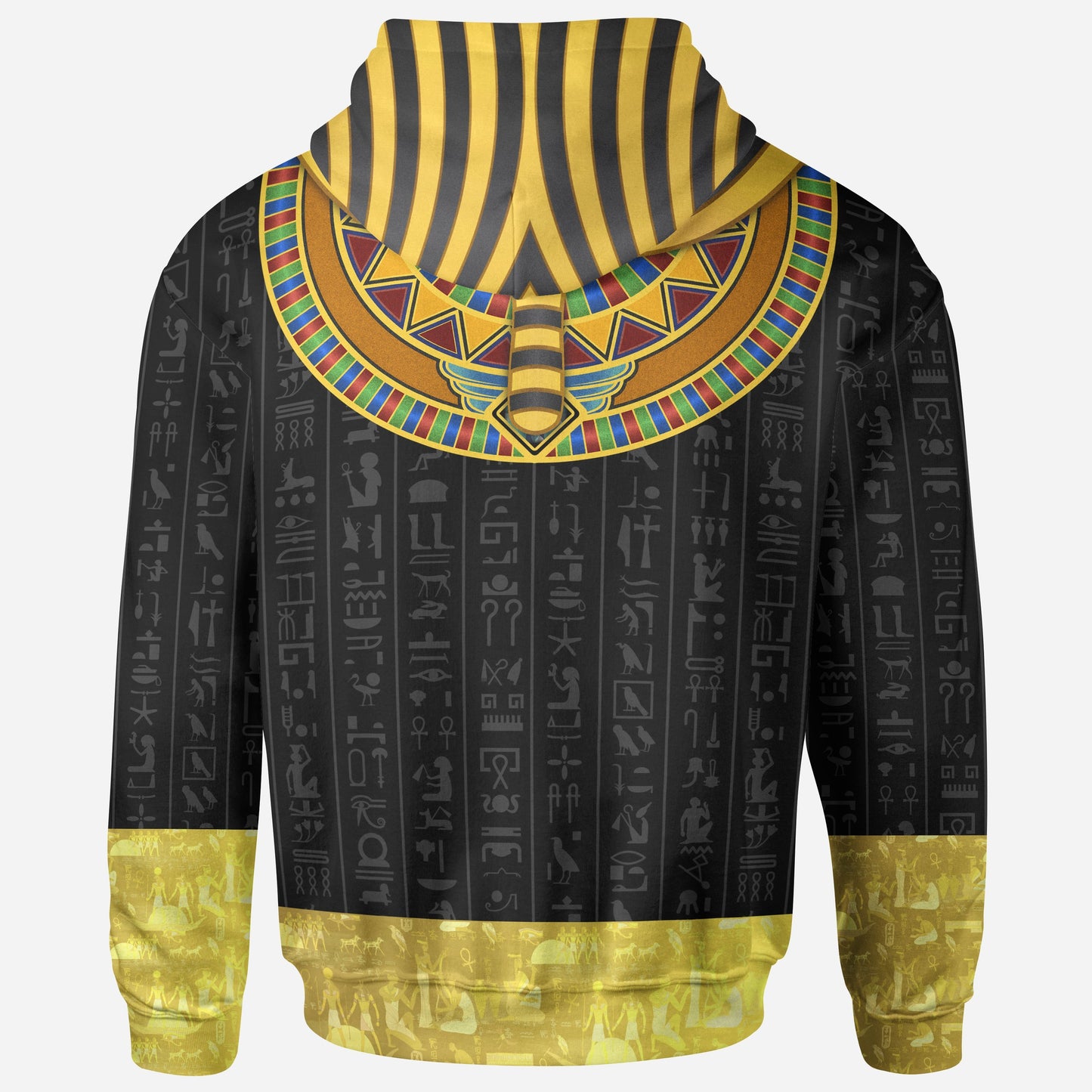 African Hoodie - Pharaoh Cosplay All Over Hoodie-ALL OVER PRINT HOODIES (A)-HPArt-Men-XXXL-Black-Vibe Cosy™
