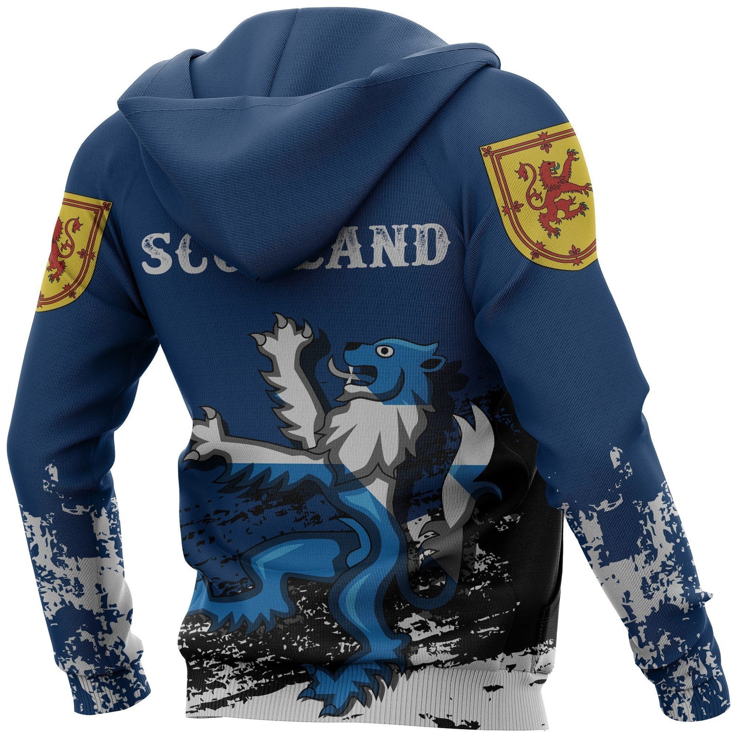 Rampant Lion of The Royal Arms of Scotland Hoodie-Apparel-HD09-Zip Hoodie-S-Vibe Cosy™