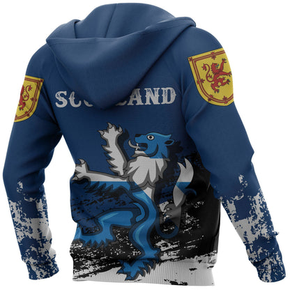 Rampant Lion of The Royal Arms of Scotland Hoodie-Apparel-HD09-Zip Hoodie-S-Vibe Cosy™