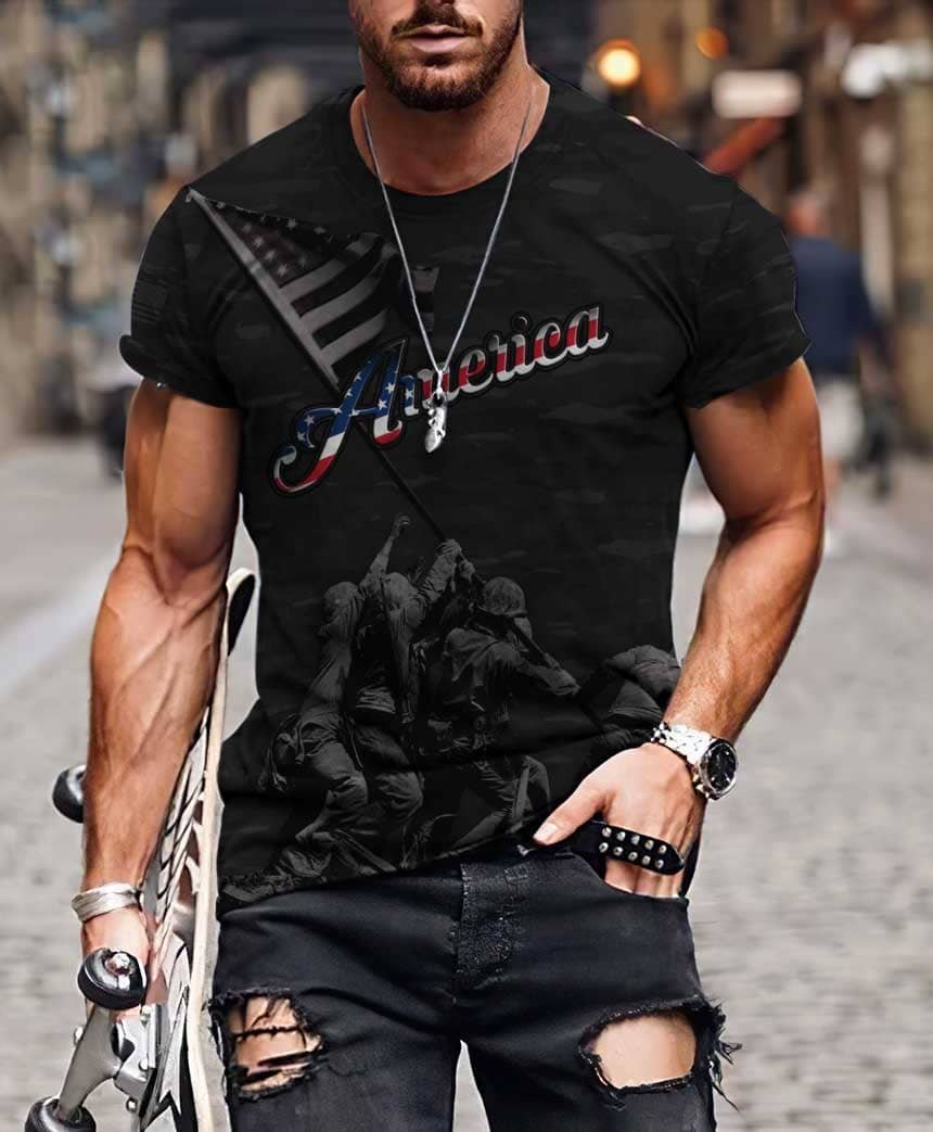Customized Name and Number American 3D All Over Printed Unisex Shirts