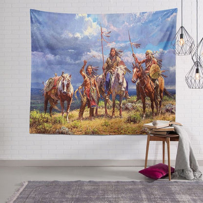 Native American 3D All Over Printed Tapestry