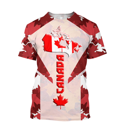 Canada 3dall over printed maple leaf generation-Apparel-PL8386-T-Shirt-S-Vibe Cosy™