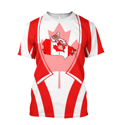 Canada In My Heart Red Maple Leaf Hoodie-HHT09072010-Apparel-PL8386-T-Shirt-S-Vibe Cosy™