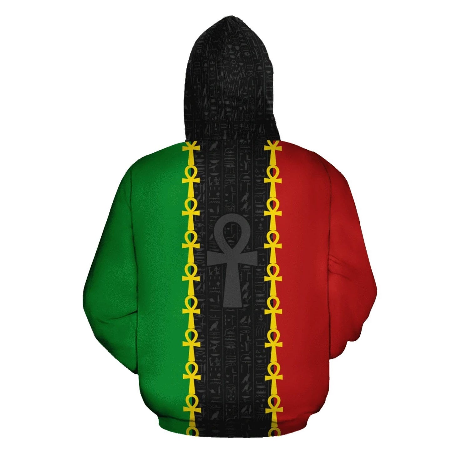 African Hoodie - Africa Reggae Ankh 1st-ALL OVER PRINT HOODIES-HPArt-Men-S-Black-Vibe Cosy™