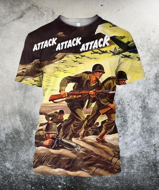 Beautiful World War II Shirts-Apparel-HP Arts-T-Shirt-S-Vibe Cosy™