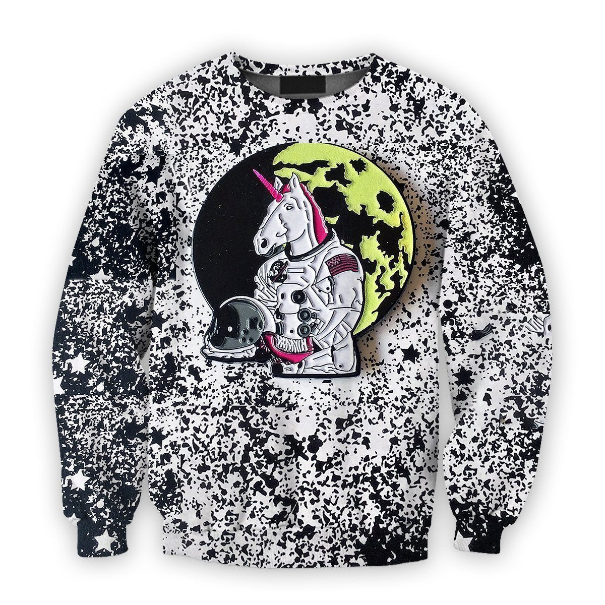 3D all over print astronaut unicorn-Apparel-HbArts-Sweatshirt-S-Vibe Cosy™