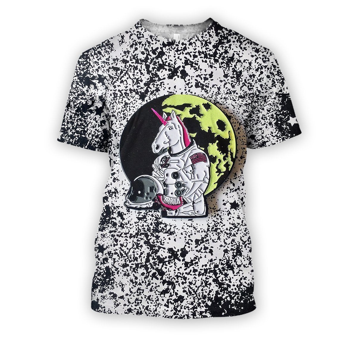 3D all over print astronaut unicorn-Apparel-HbArts-T-Shirt-S-Vibe Cosy™