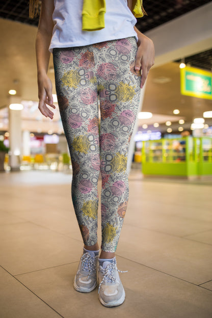 3D All Over Print Skull Legging-Apparel-Khanh Arts-Legging-S-Vibe Cosy™