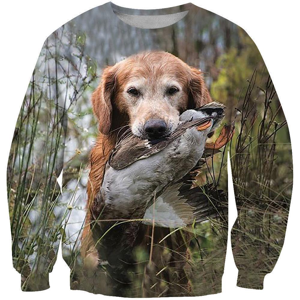 All Over Print Hunting Dog Clothes-Apparel-HbArts-Sweatshirt-S-Vibe Cosy™