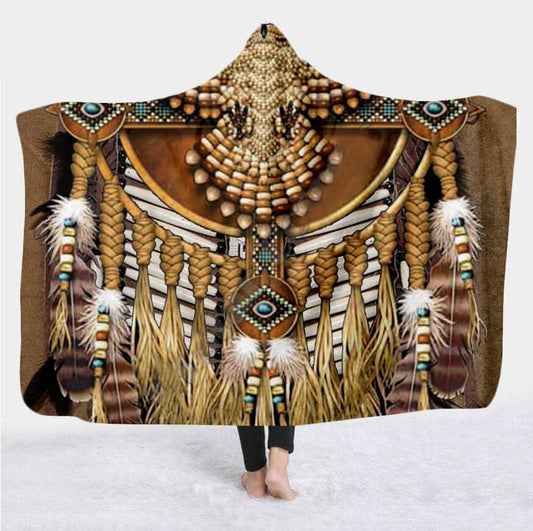 Native American Hooded Blanket
