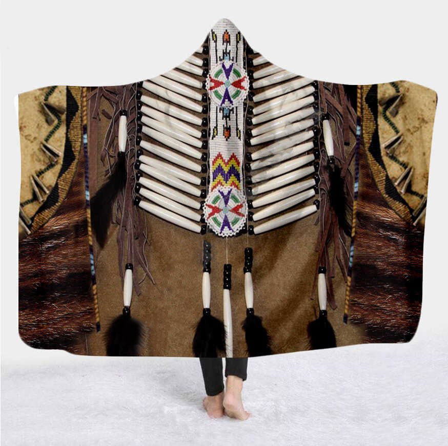 Native American Hooded Blanket