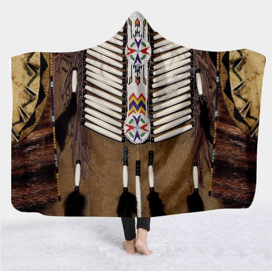 Native American Hooded Blanket