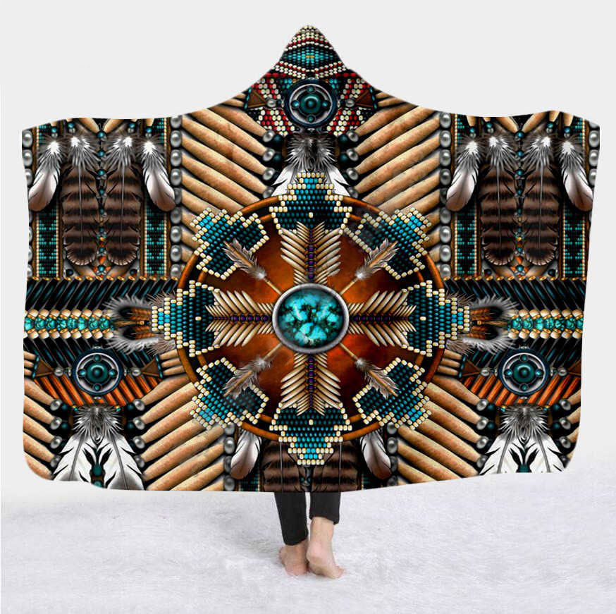 Native American Hooded Blanket