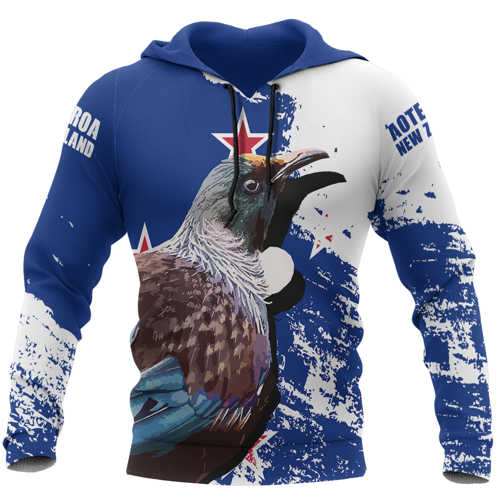 New Zealand Aotearoa Tui Bird Pullover Hoodie A0-Apparel-Khanh Arts-Hoodie-S-Vibe Cosy™