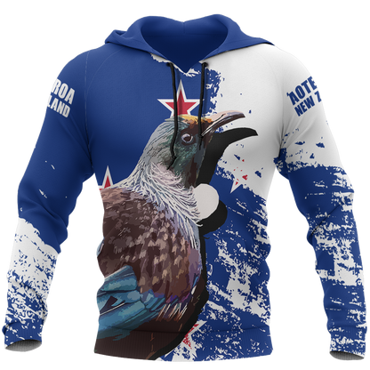 New Zealand Aotearoa Tui Bird Pullover Hoodie A0-Apparel-Khanh Arts-Hoodie-S-Vibe Cosy™