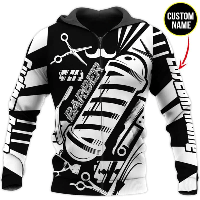 Personalized Name Barber 3D All Over Printed Unisex Shirts