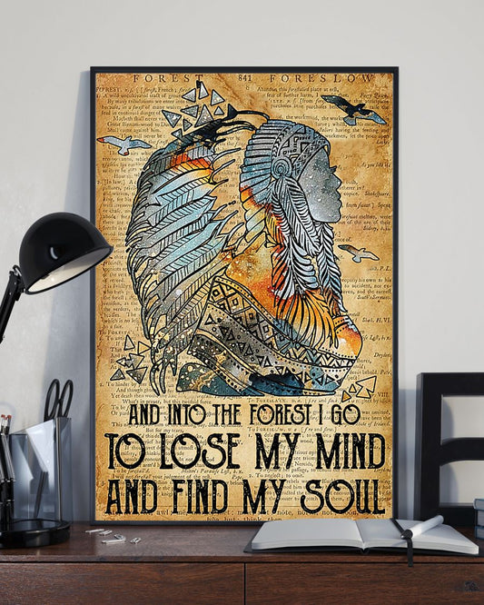 Native American 3D Printed Vertical Poster