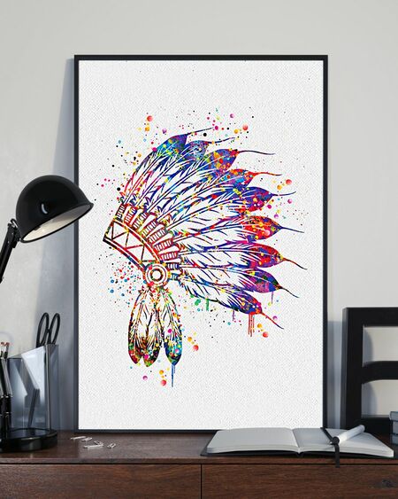 Native American 3D Printed Vertical Poster