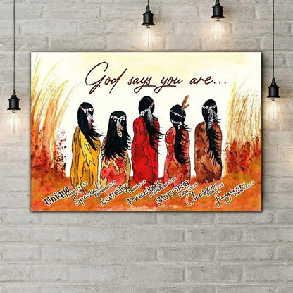 Native American 3D All Over Printed Canvas Poster