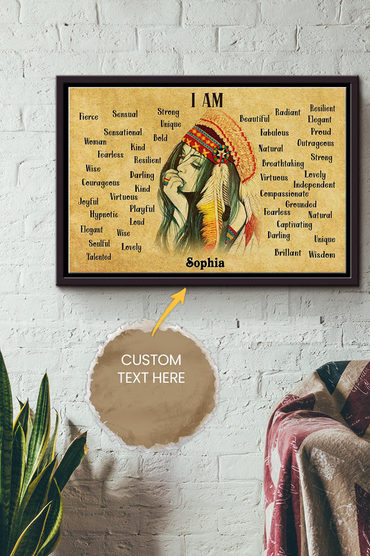 Native American 3D All Over Printed Canvas Poster
