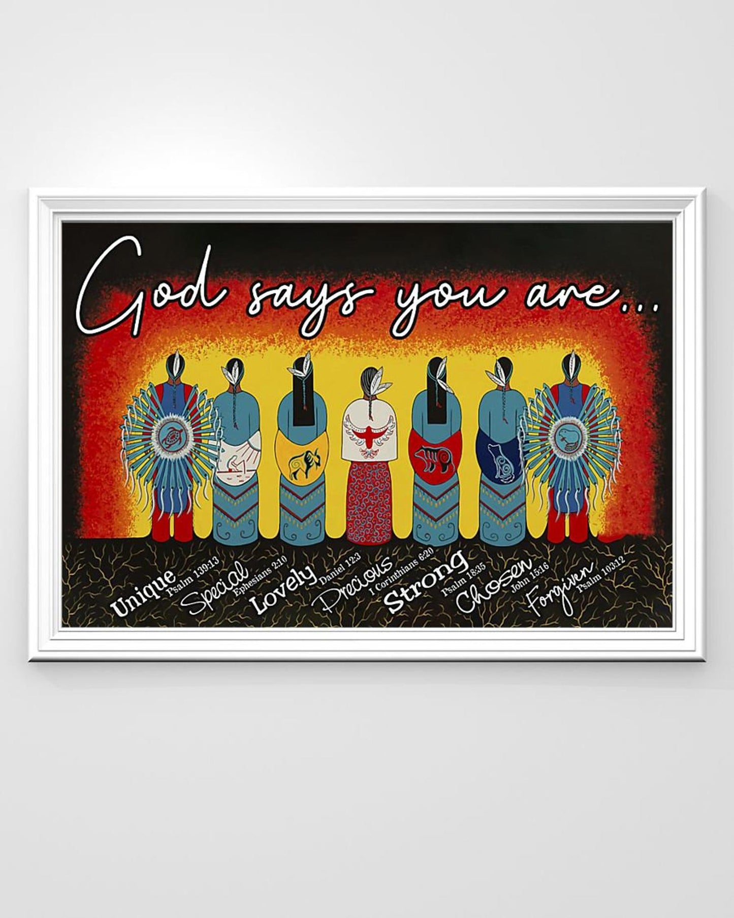 Native American 3D All Over Printed Canvas Poster