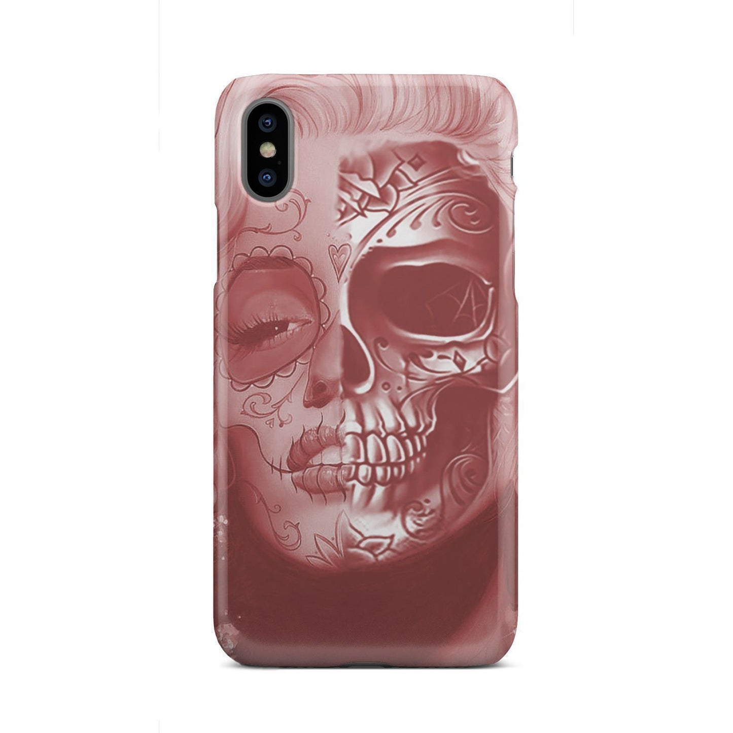 Beautiful Skull Face phone case-Phone Case-wc-fulfillment-iPhone X-Vibe Cosy™