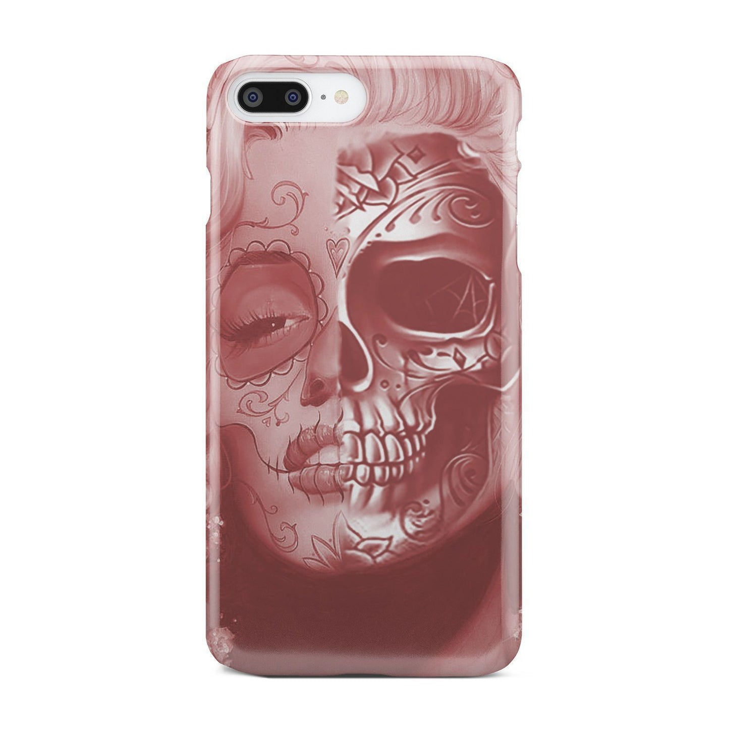 Beautiful Skull Face phone case-Phone Case-wc-fulfillment-iPhone 8 Plus-Vibe Cosy™