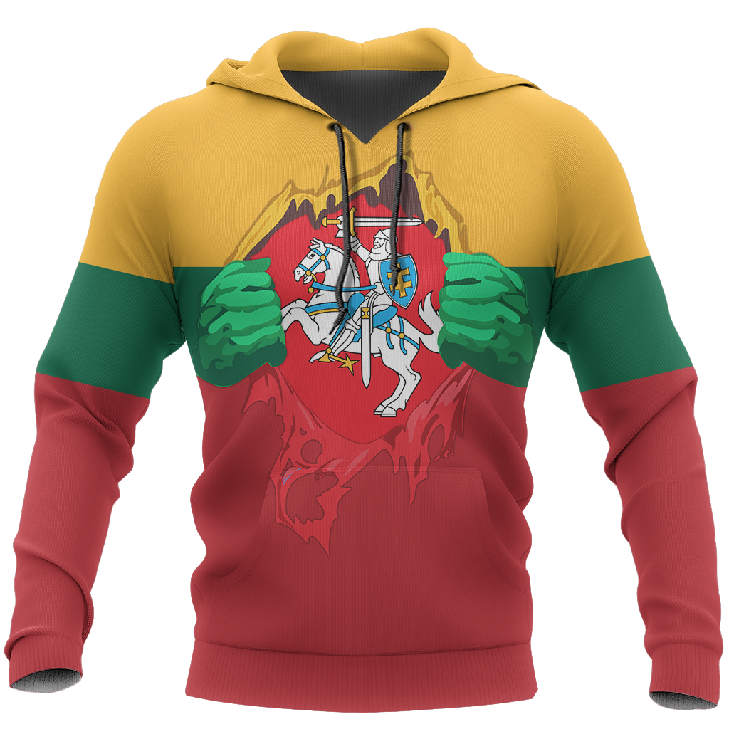 Lithuania - Lietuva Superhero Hoodie-Apparel-Phaethon-Hoodie-S-Vibe Cosy™