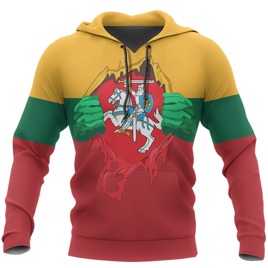 Lithuania - Lietuva Superhero Hoodie-Apparel-Phaethon-Hoodie-S-Vibe Cosy™
