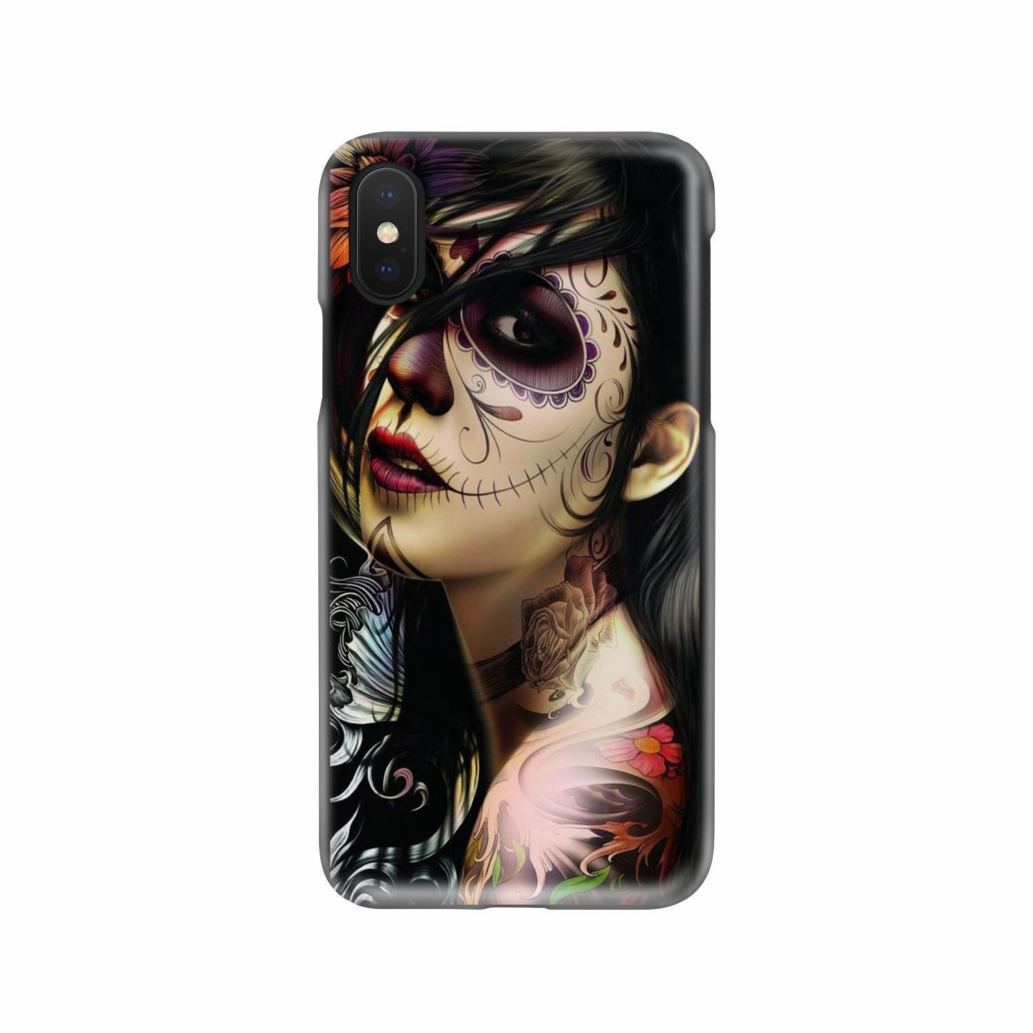 Sugar skull phone case-Phone Case-wc-fulfillment-iPhone X-Vibe Cosy™