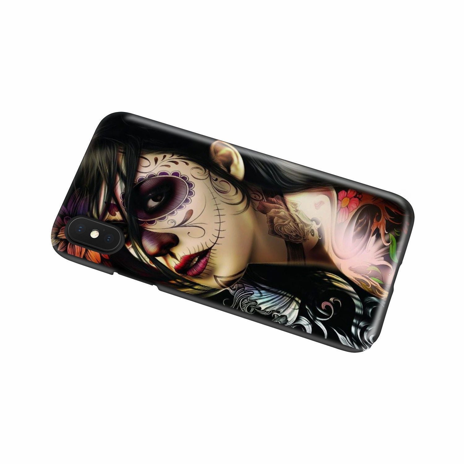 Sugar skull phone case-Phone Case-wc-fulfillment-iPhone X-Vibe Cosy™