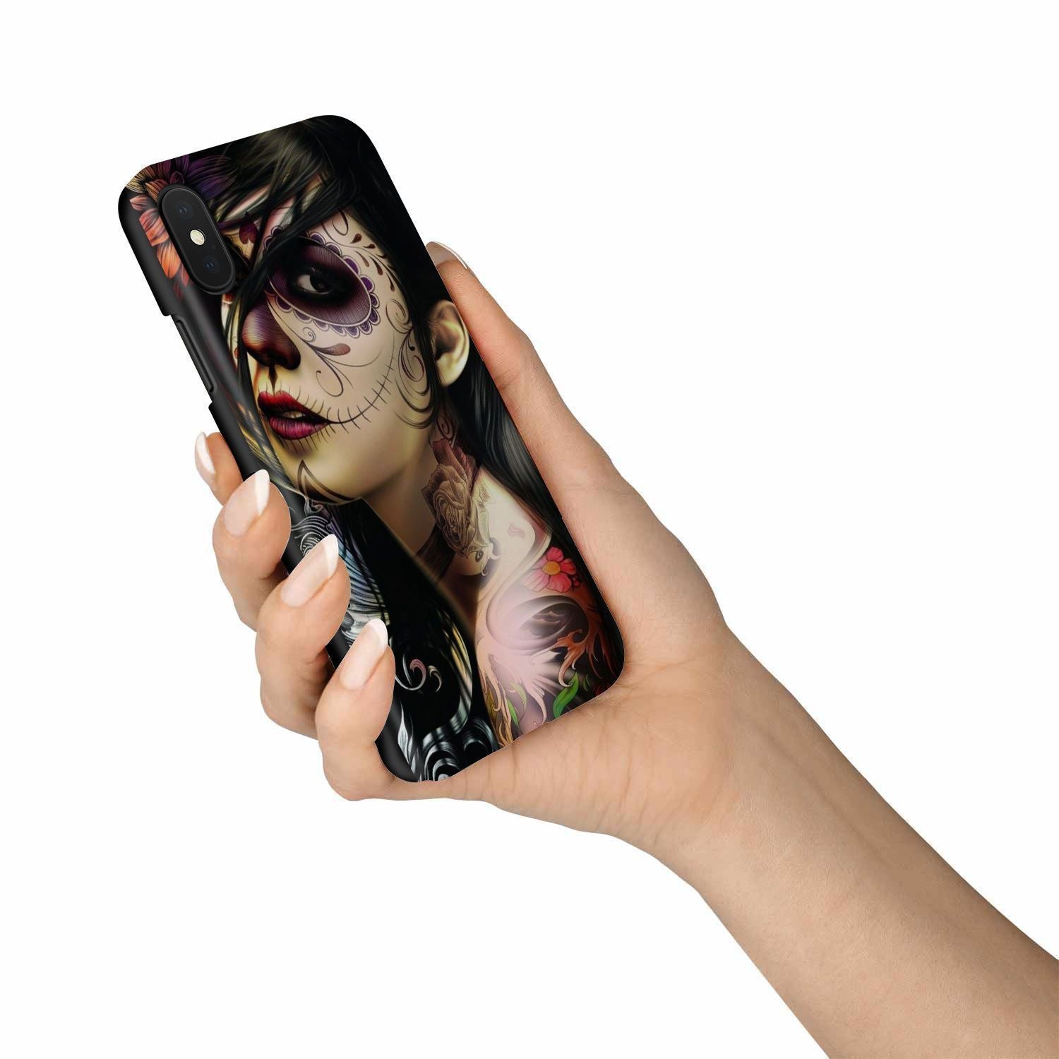 Sugar skull phone case-Phone Case-wc-fulfillment-iPhone X-Vibe Cosy™