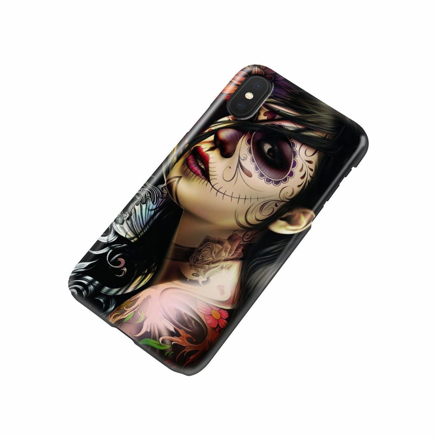 Sugar skull phone case-Phone Case-wc-fulfillment-iPhone X-Vibe Cosy™