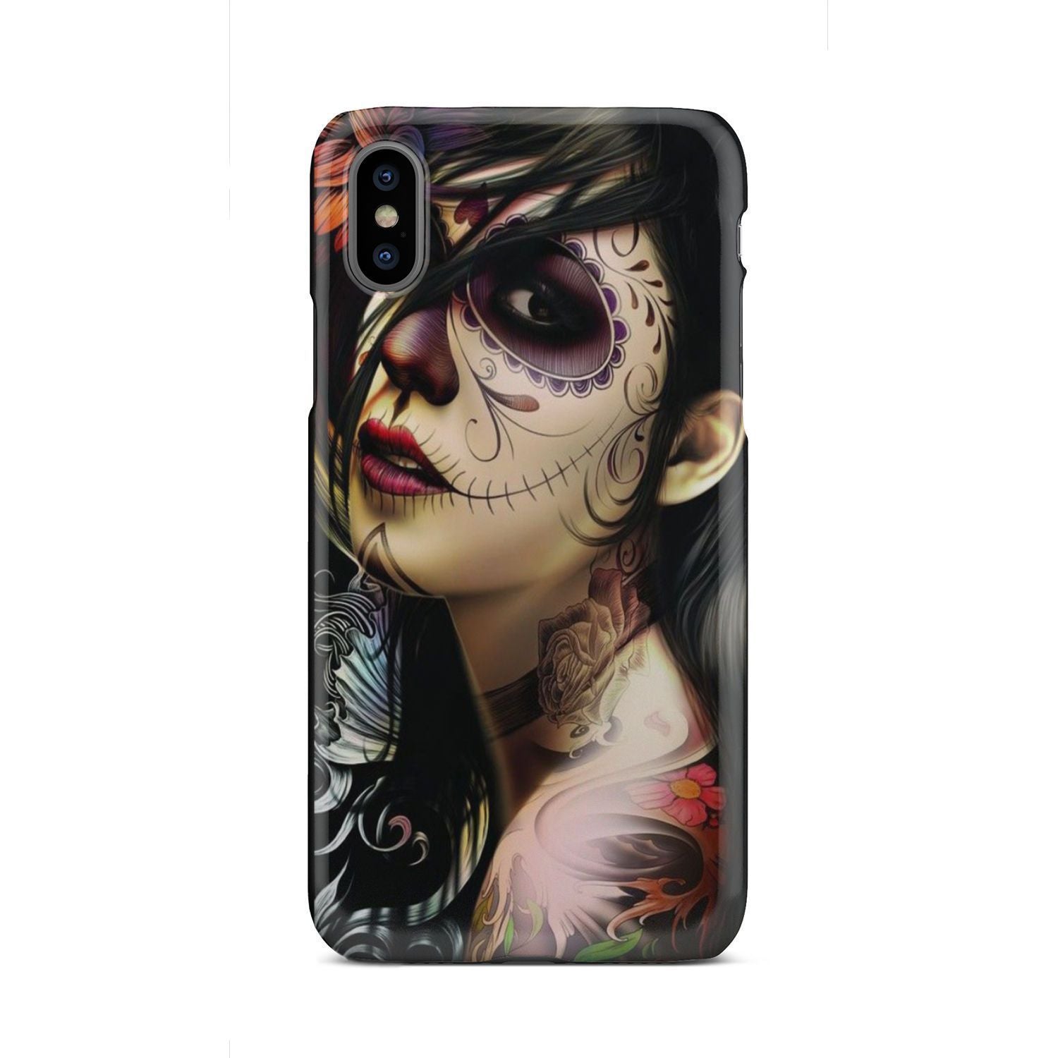 Sugar skull phone case-Phone Case-wc-fulfillment-iPhone X-Vibe Cosy™