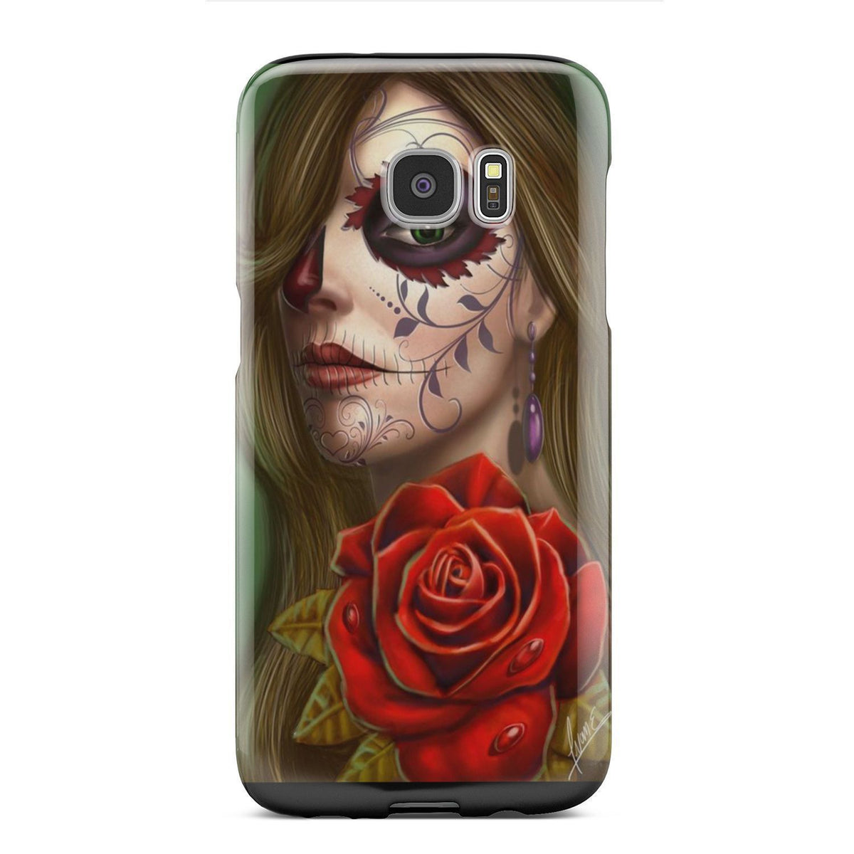 Sugar skull phone case-Phone Case-wc-fulfillment-Galaxy S7 Edge-Vibe Cosy™