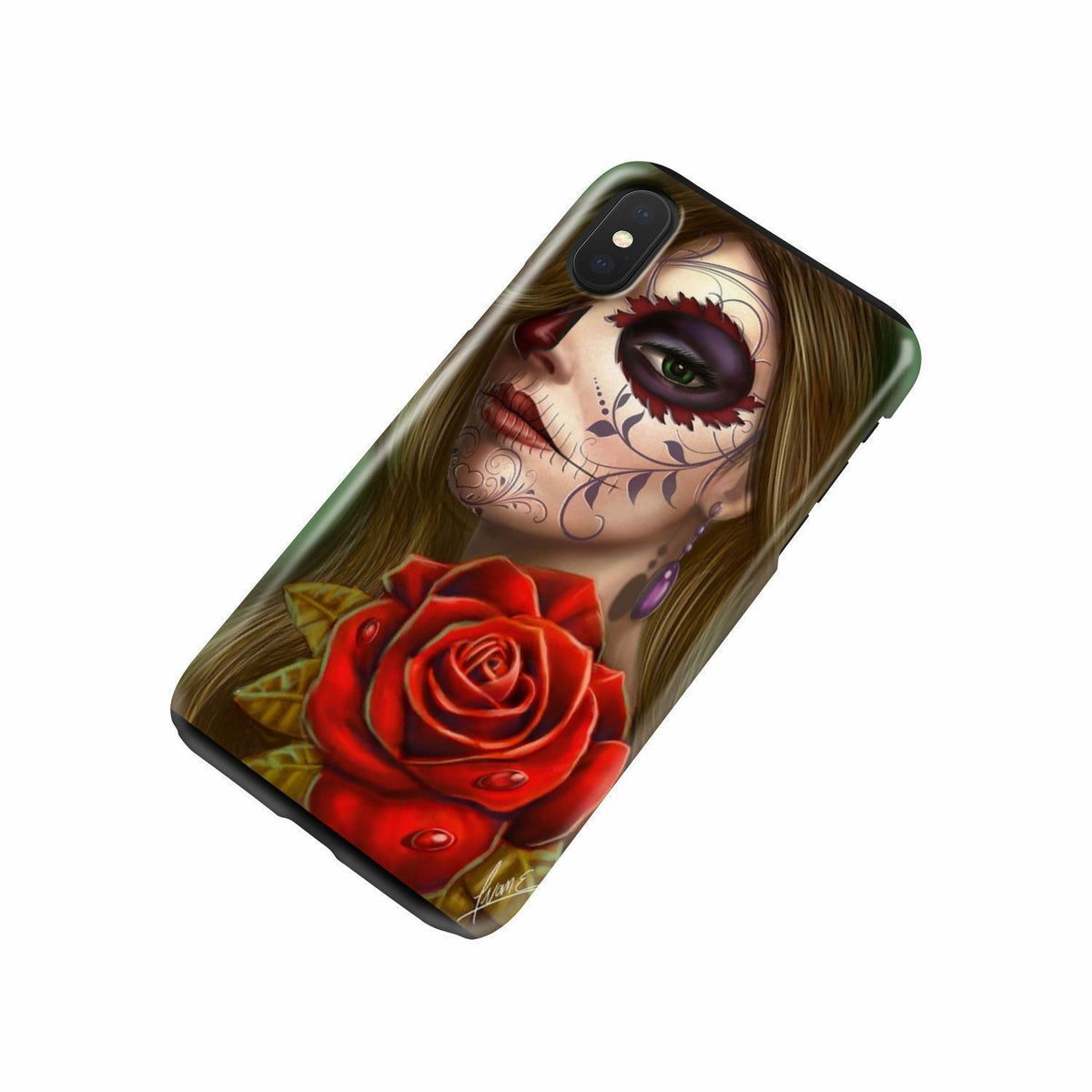 Sugar skull phone case-Phone Case-wc-fulfillment-iPhone X-Vibe Cosy™