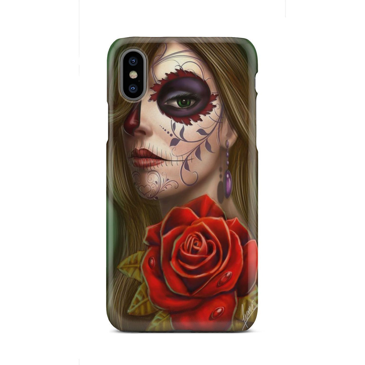 Sugar skull phone case-Phone Case-wc-fulfillment-iPhone X-Vibe Cosy™