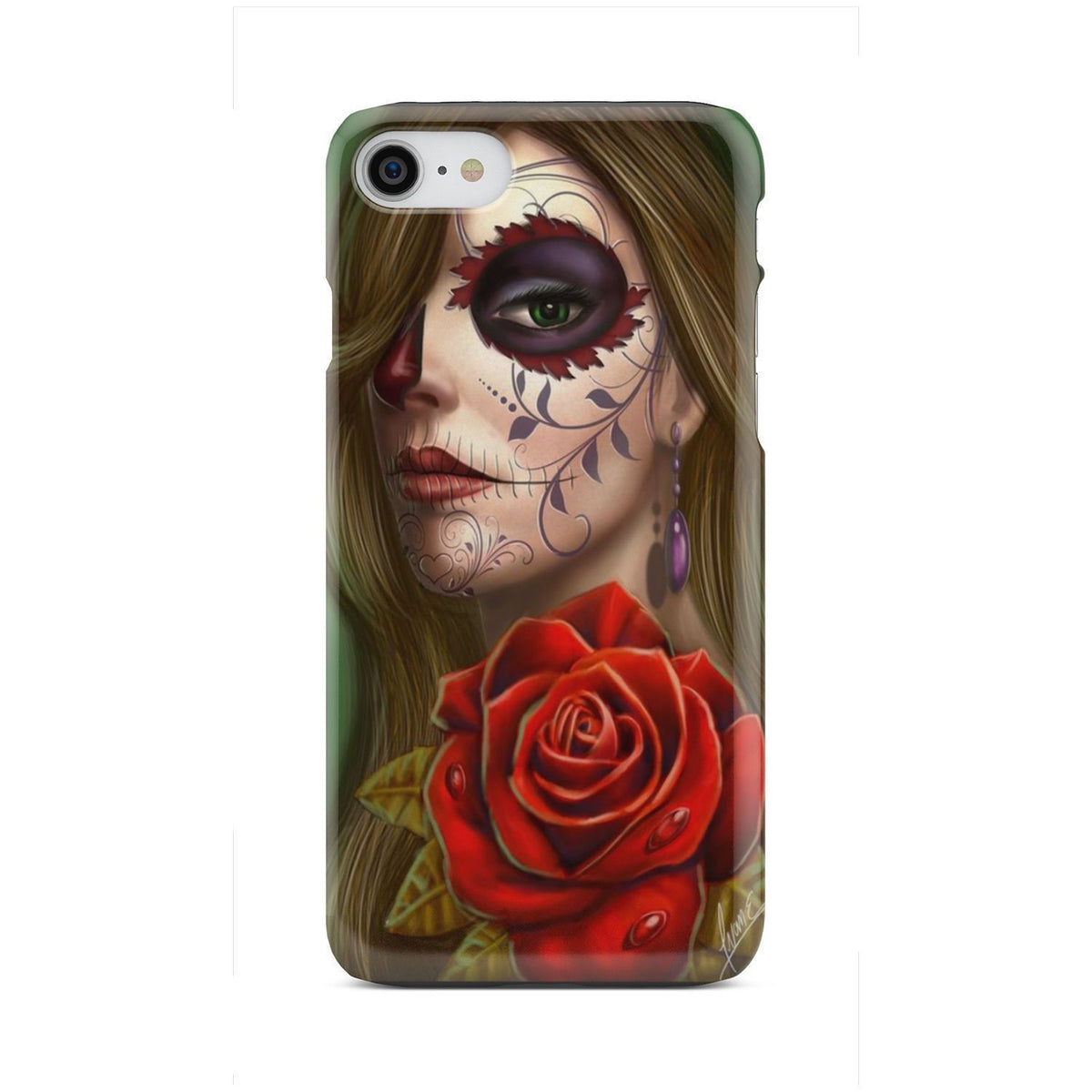 Sugar skull phone case-Phone Case-wc-fulfillment-iPhone 8-Vibe Cosy™