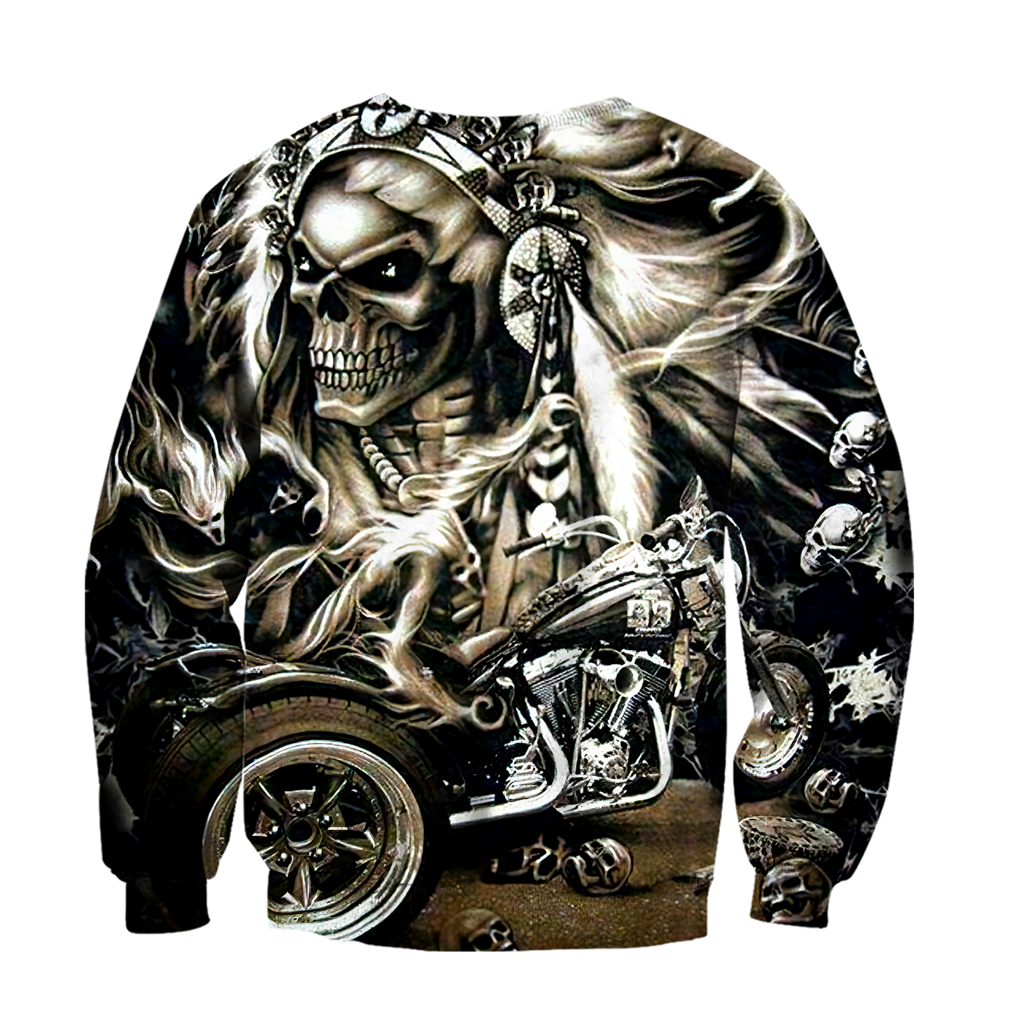 Skull Motorbike Boomber Jacket 3D All Over Printed Shirts For Men HHT21072006-LAM-Apparel-LAM-Sweatshirts-S-Vibe Cosy™