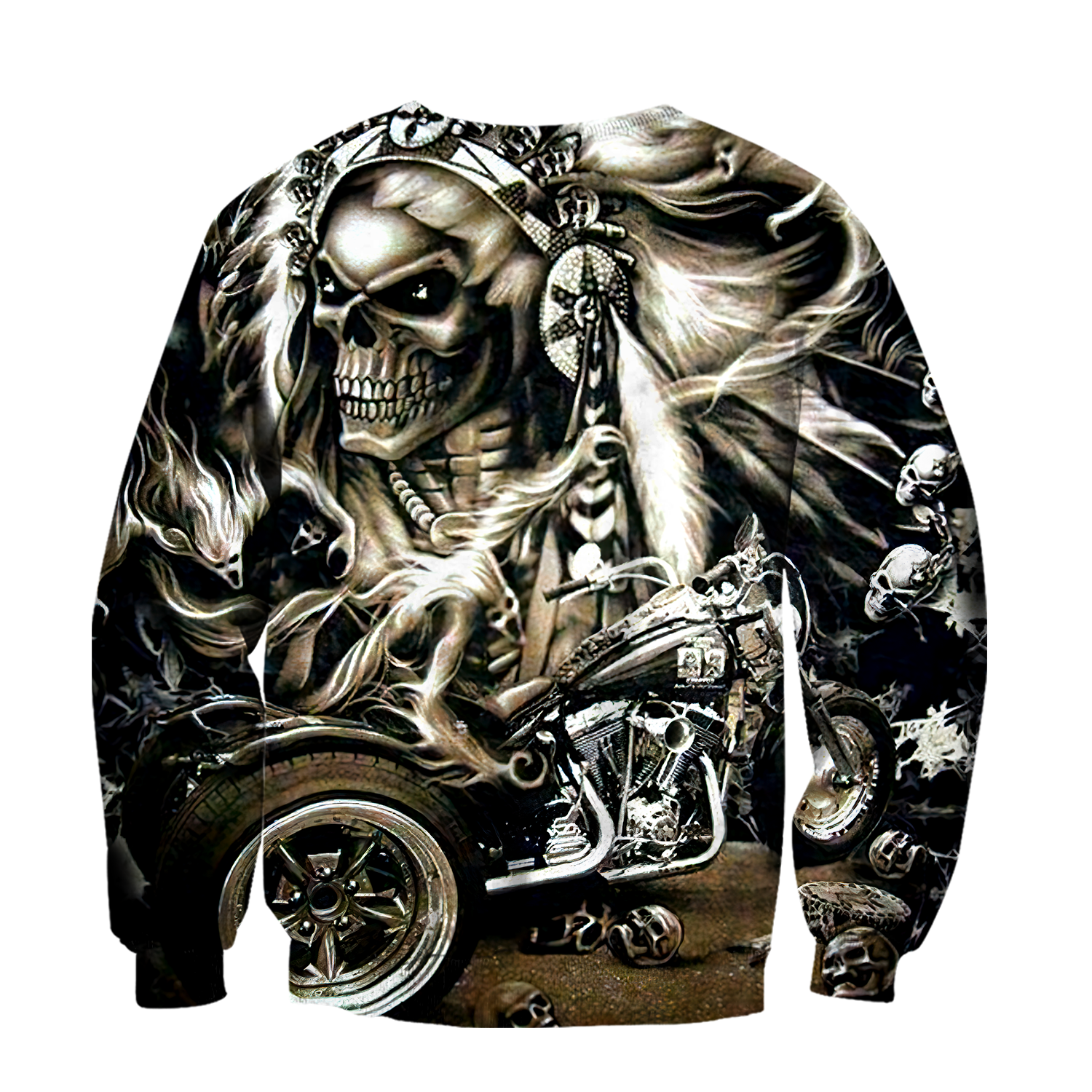Skull Motorbike Boomber Jacket 3D All Over Printed Shirts For Men HHT21072006-LAM-Apparel-LAM-Sweatshirts-S-Vibe Cosy™