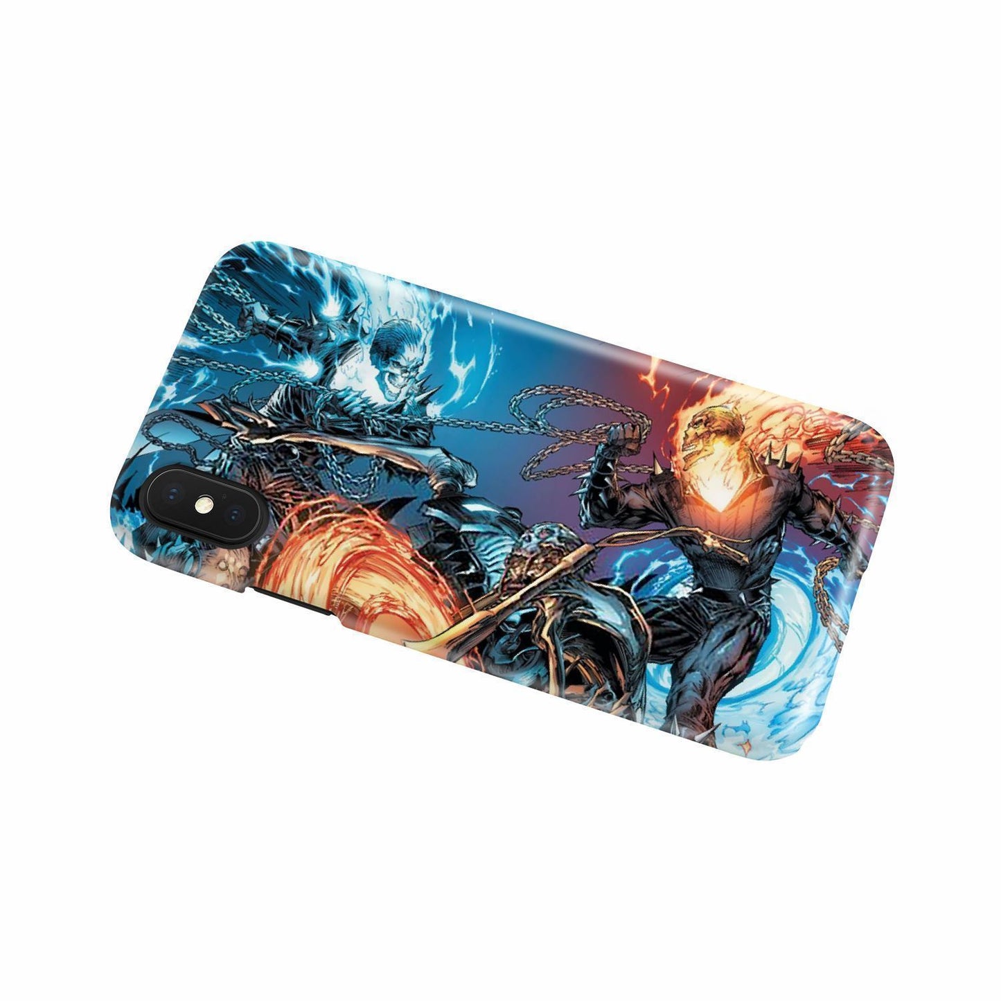 Ice and fire skull fighting phone case-Phone Case-wc-fulfillment-iPhone X-Vibe Cosy™
