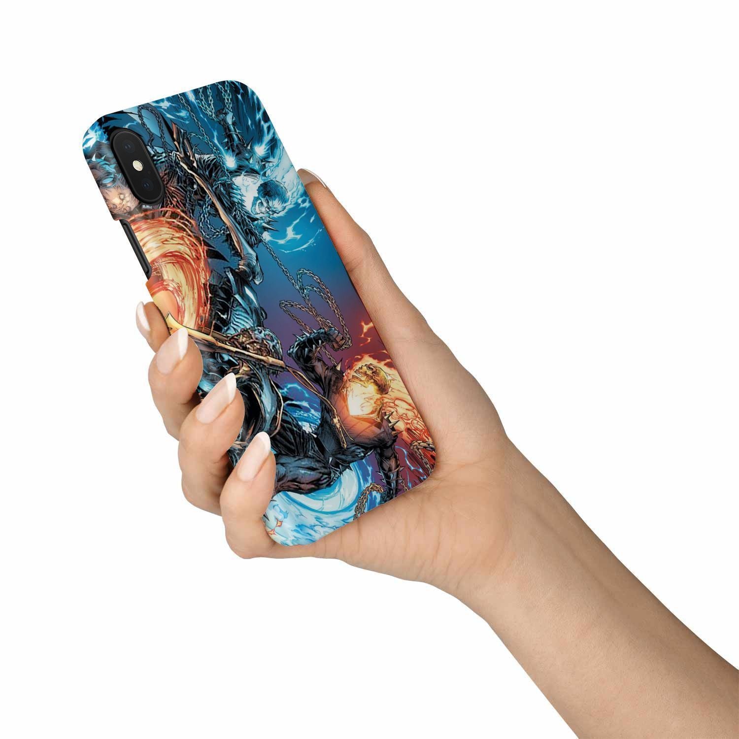 Ice and fire skull fighting phone case-Phone Case-wc-fulfillment-iPhone X-Vibe Cosy™