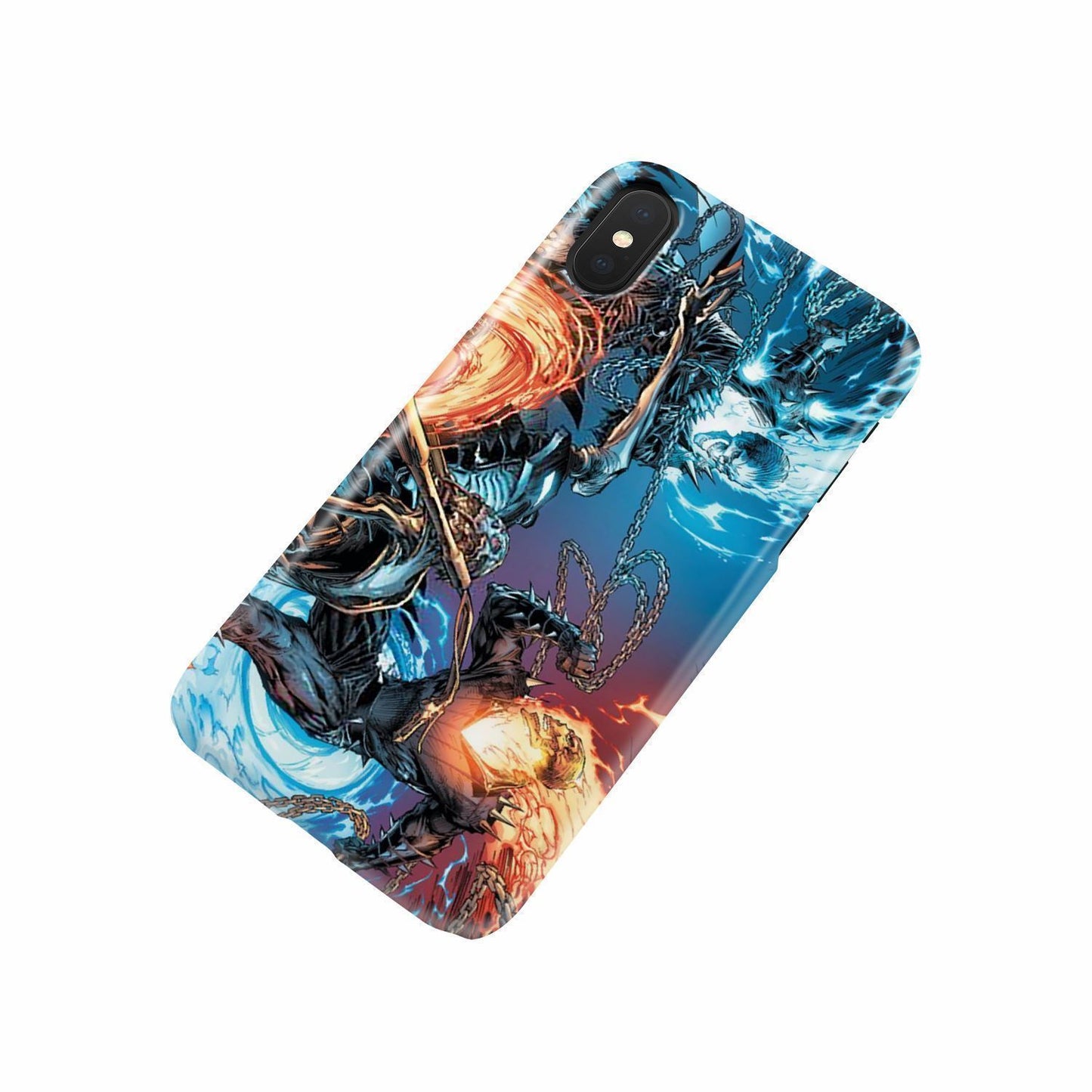 Ice and fire skull fighting phone case-Phone Case-wc-fulfillment-iPhone X-Vibe Cosy™