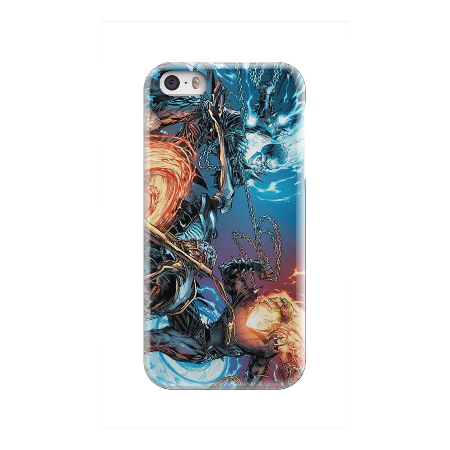 Ice and fire skull fighting phone case-Phone Case-wc-fulfillment-iPhone SE-Vibe Cosy™