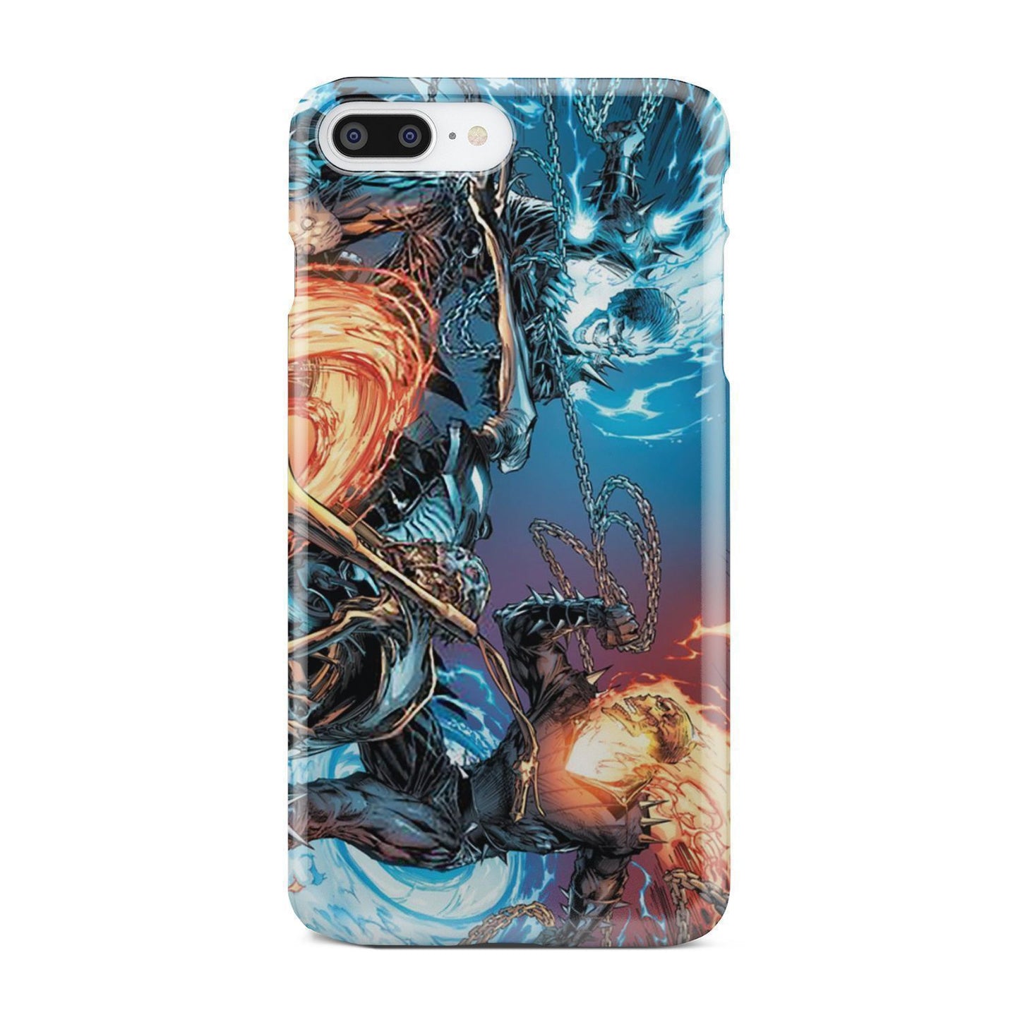 Ice and fire skull fighting phone case-Phone Case-wc-fulfillment-iPhone 8 Plus-Vibe Cosy™