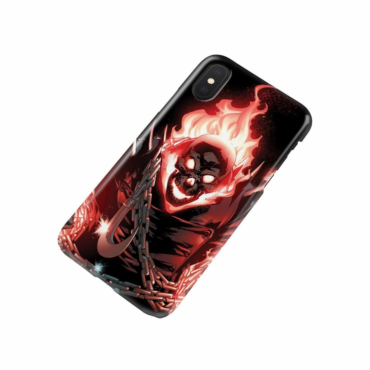 Fire skull phone case-Phone Case-wc-fulfillment-iPhone X-Vibe Cosy™