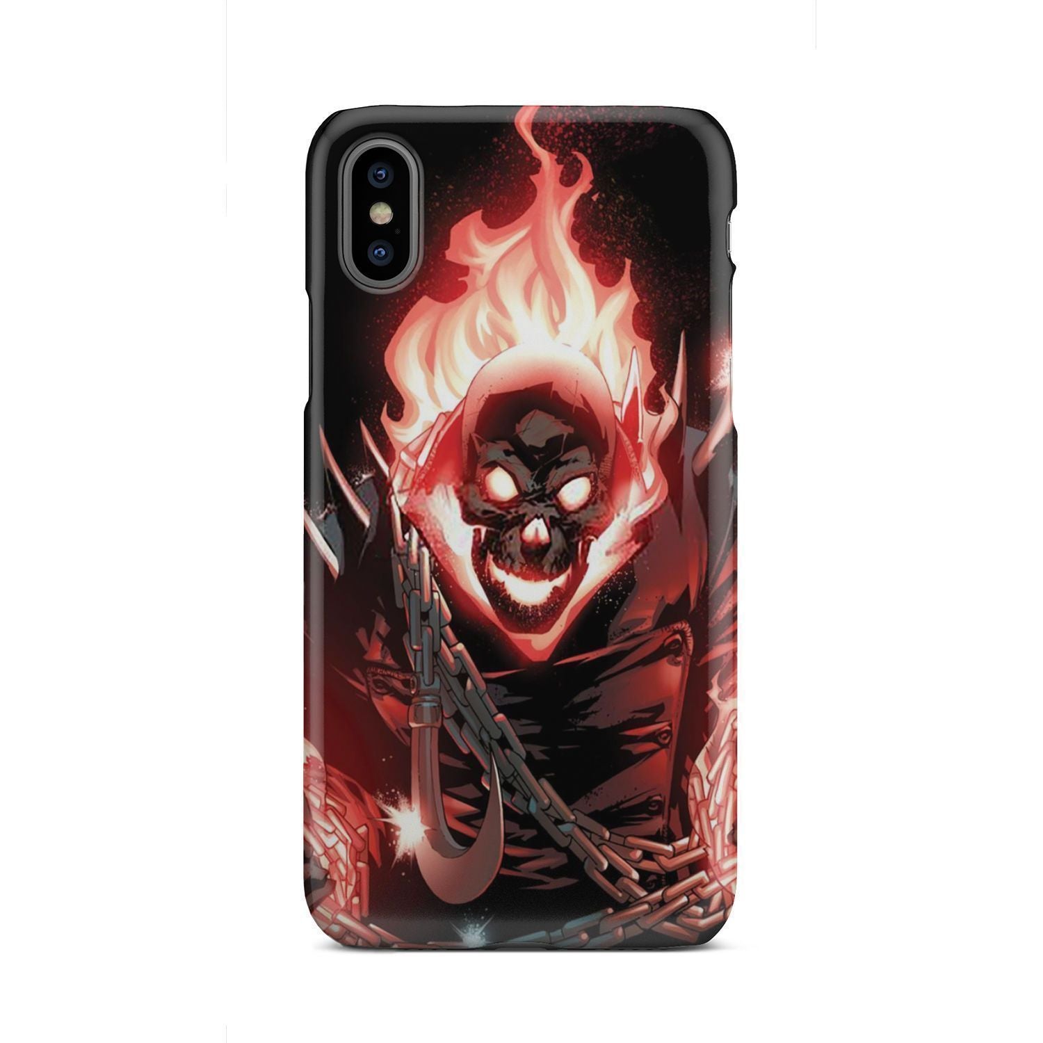 Fire skull phone case-Phone Case-wc-fulfillment-iPhone X-Vibe Cosy™