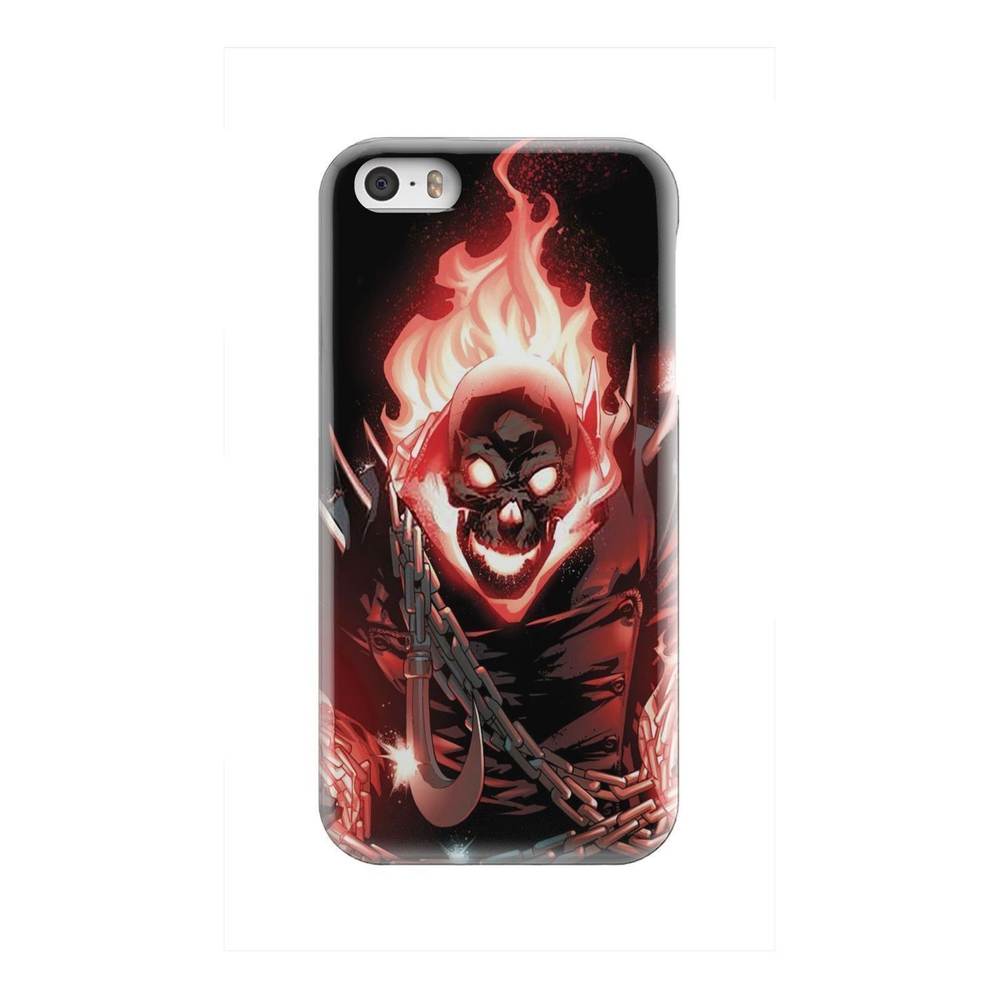 Fire skull phone case-Phone Case-wc-fulfillment-iPhone SE-Vibe Cosy™